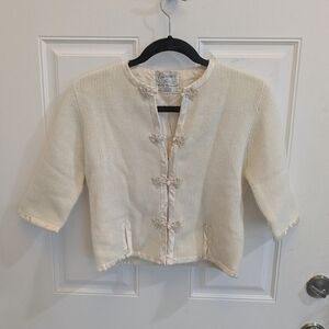 Vintage Robinson's Angora Kimono Style Cropped Sweater Jacket